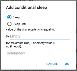 Conditional sleep
