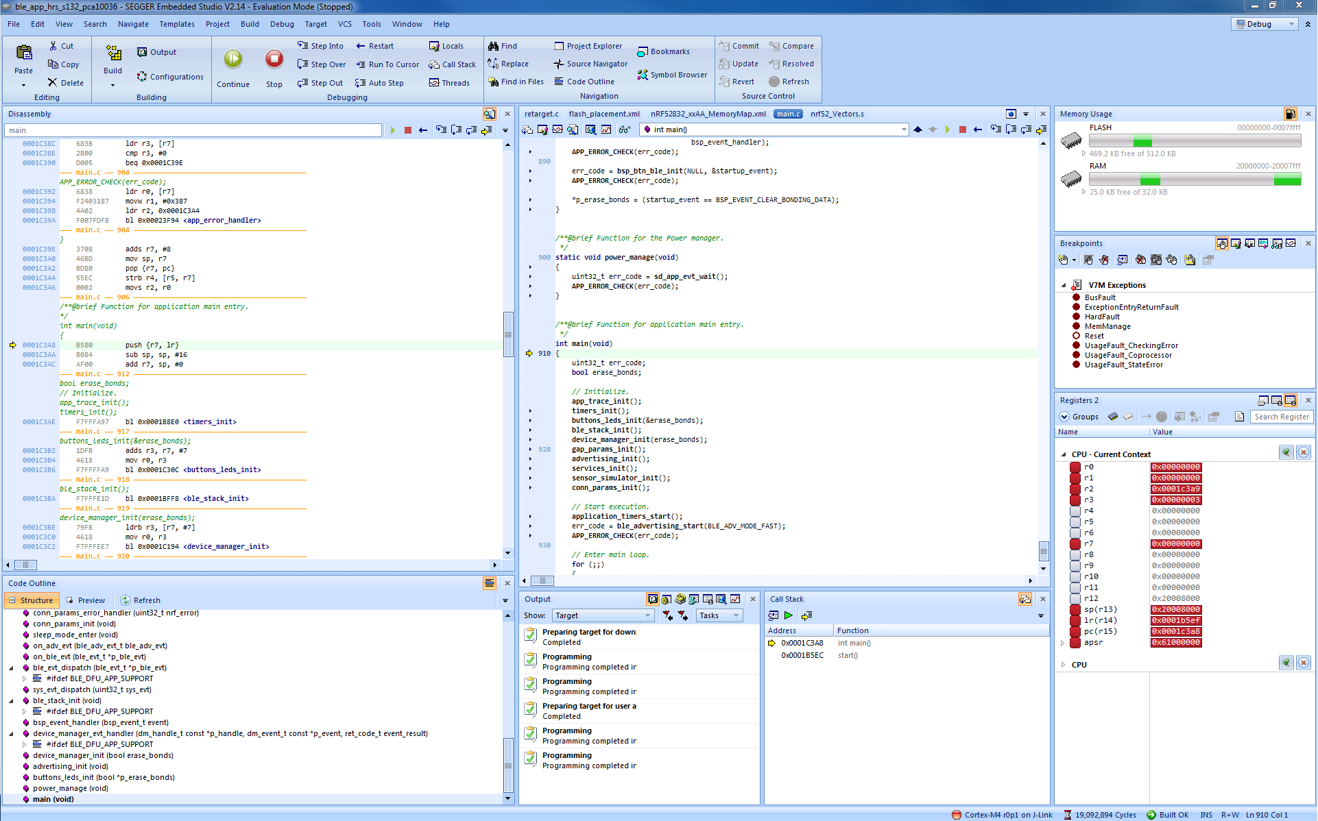 segger embedded studio save log to csv