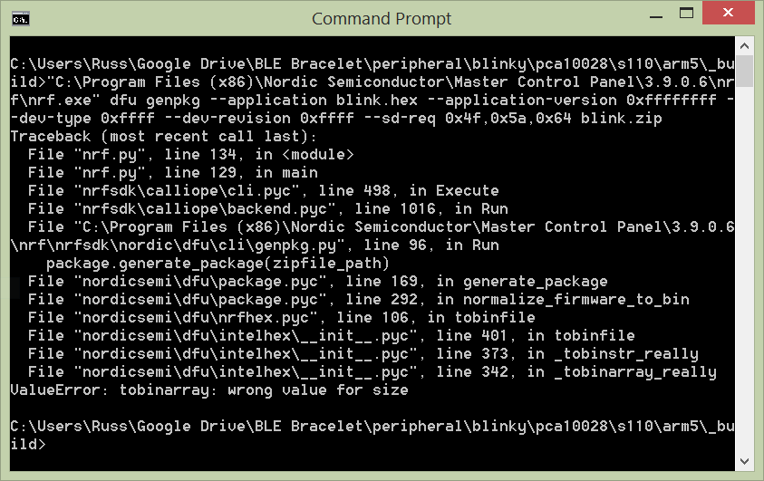 dfu error
