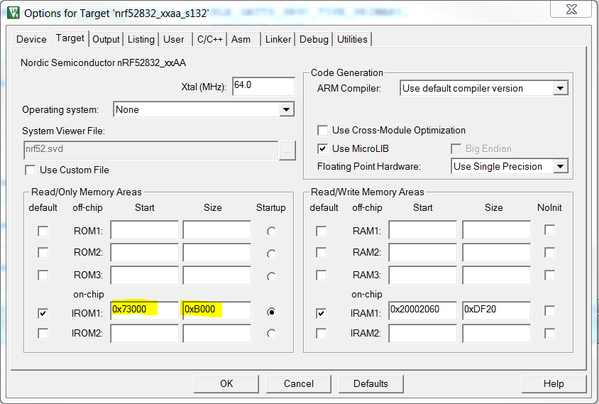 nRF52 custom memory layout - Nordic Q&A - Nordic DevZone - Nordic DevZone