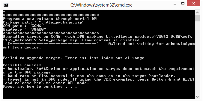 SDK11 : error when upgrading bootloader using serial DFU - Nordic Q&A ...