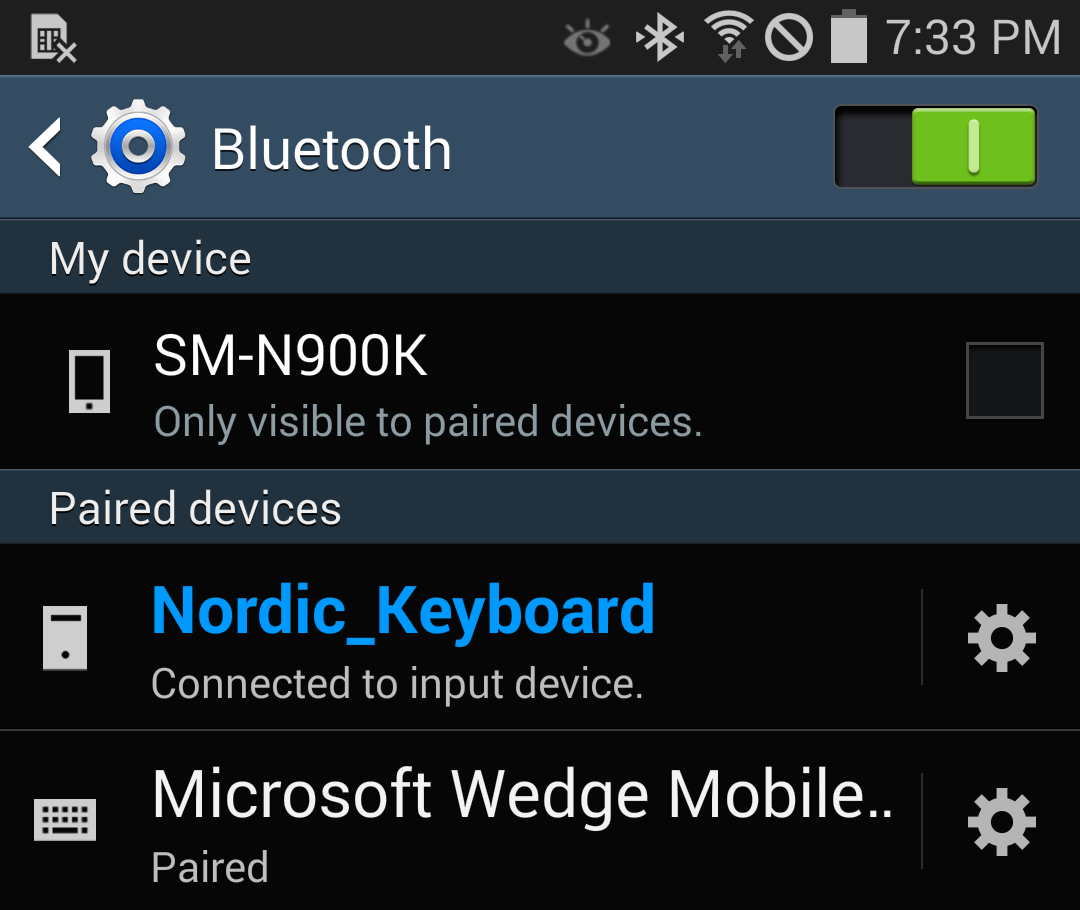 microsoft wedge keyboard android pairing