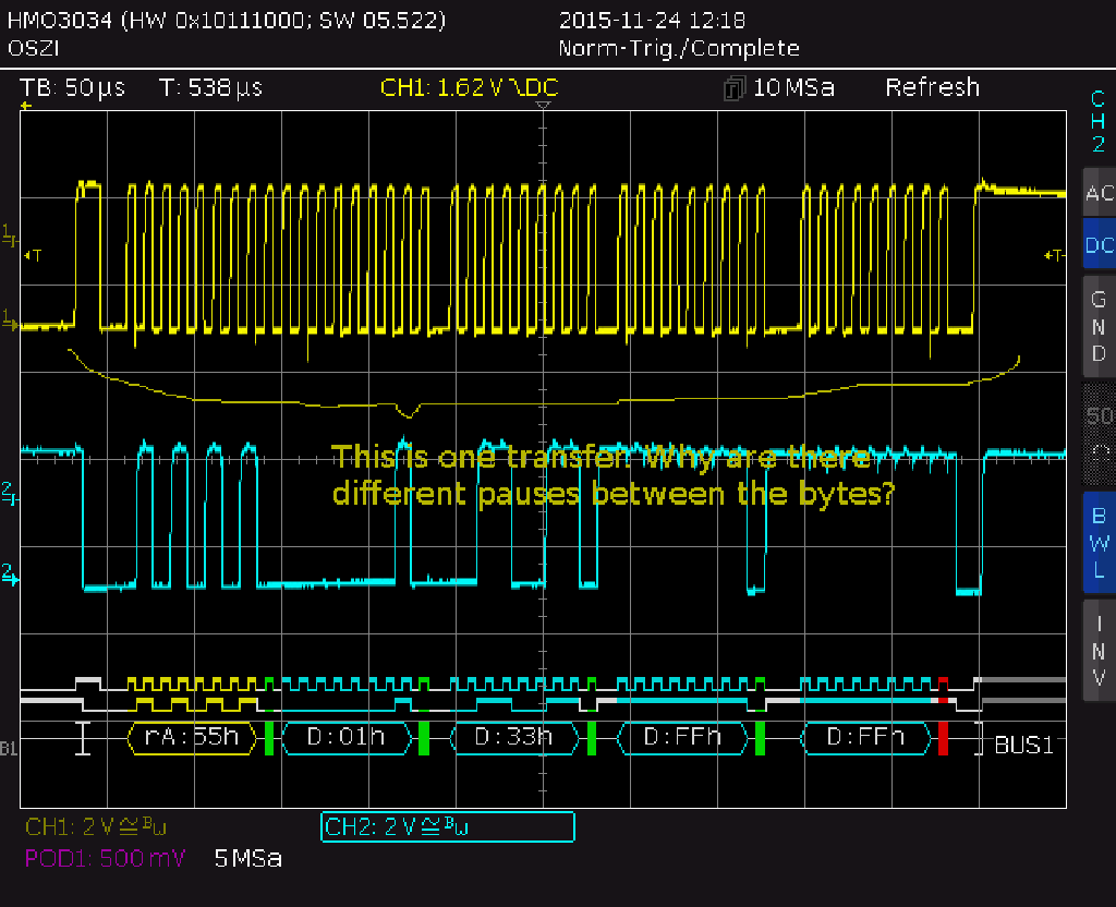 TWI block2: read 32 bytes from TWI device