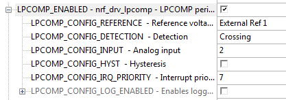 My LPCOMP configuration