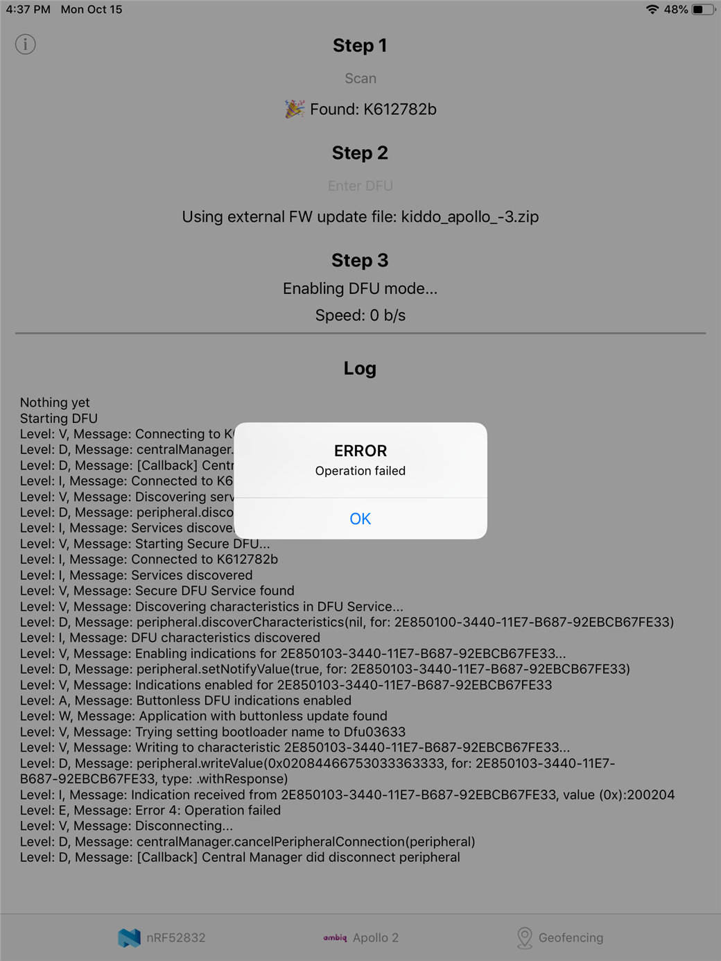 iOS app
