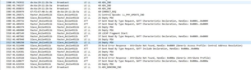 ble sniffer wireshark