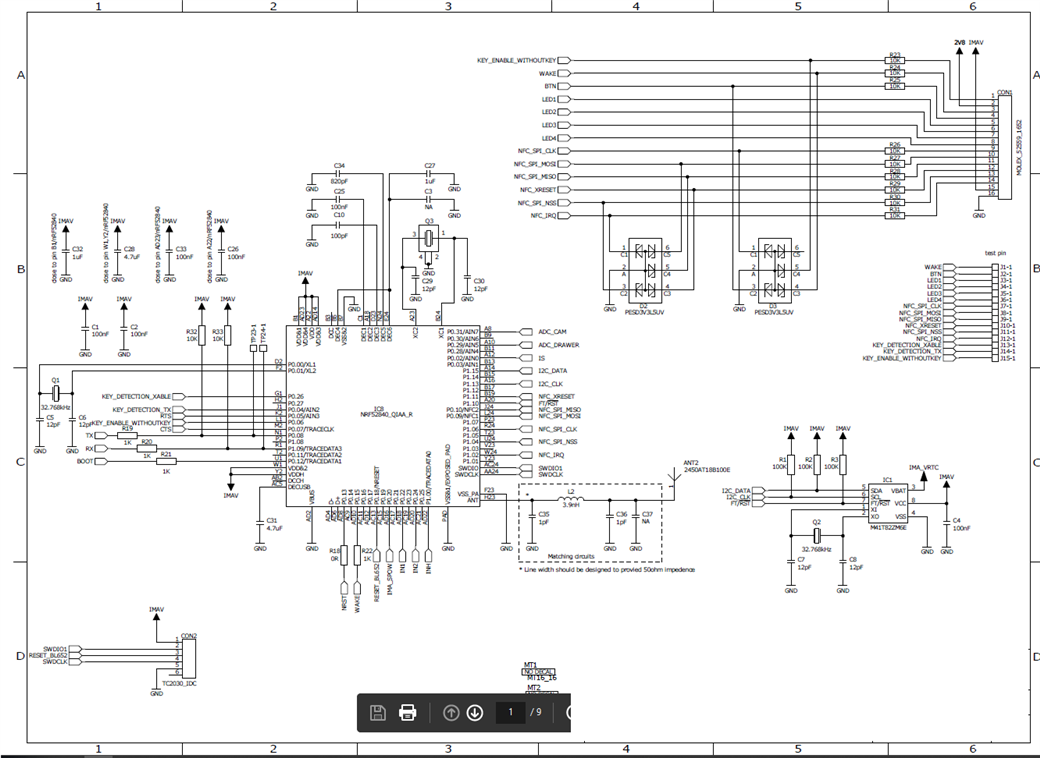 BLE part schematics