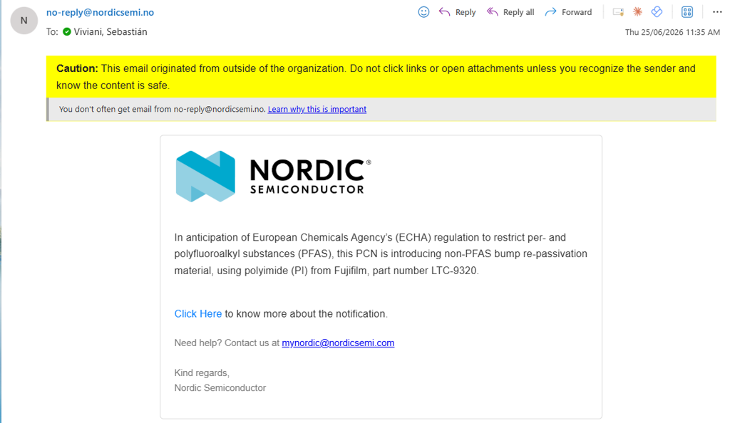 e-mail notification sample