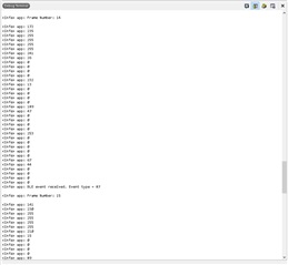 Print out from update function.