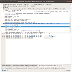decrypted payload on the radio