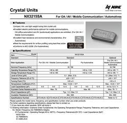 The external crystal part number and details