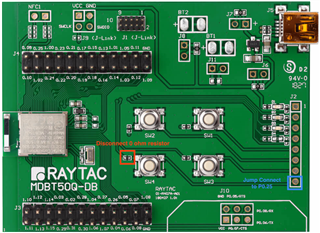 MDBT50Q-DB33 nRF52833 board SW4 fix