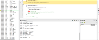 The highlighted is where the function is called and the error occurs.