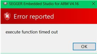 segger embedded studio debugger not working
