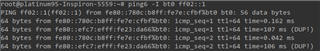 Multicast ping on bt0 interface