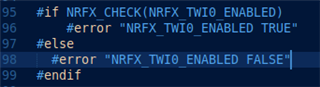 And if/else check that tells me True or False after verifying NRFX_TWI0_ENABLE