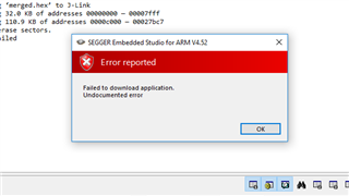 segger embedded studio debugger not working