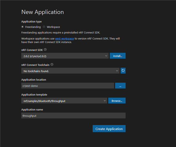 1. hroughput-sample_app-creation