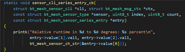 Bluetooth mesh sensor client example gives different outputs in ...