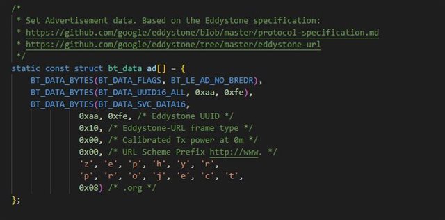 beacon sample code