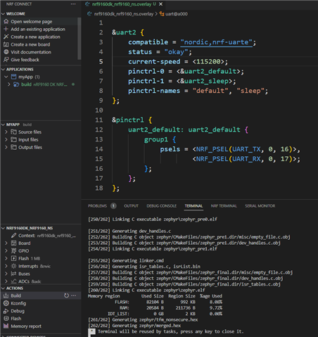 nRF9160DK UART setup - Nordic Q&A - Nordic DevZone - Nordic DevZone