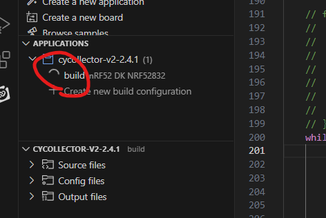 VS code keeps loading on the build file after building. - Nordic Q&A ...