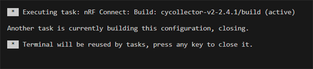 VS code keeps loading on the build file after building. - Nordic Q&A ...