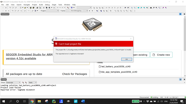 can t load project file Nordic Q A Nordic DevZone Nordic DevZone