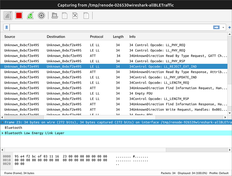 Wireshark screenshot